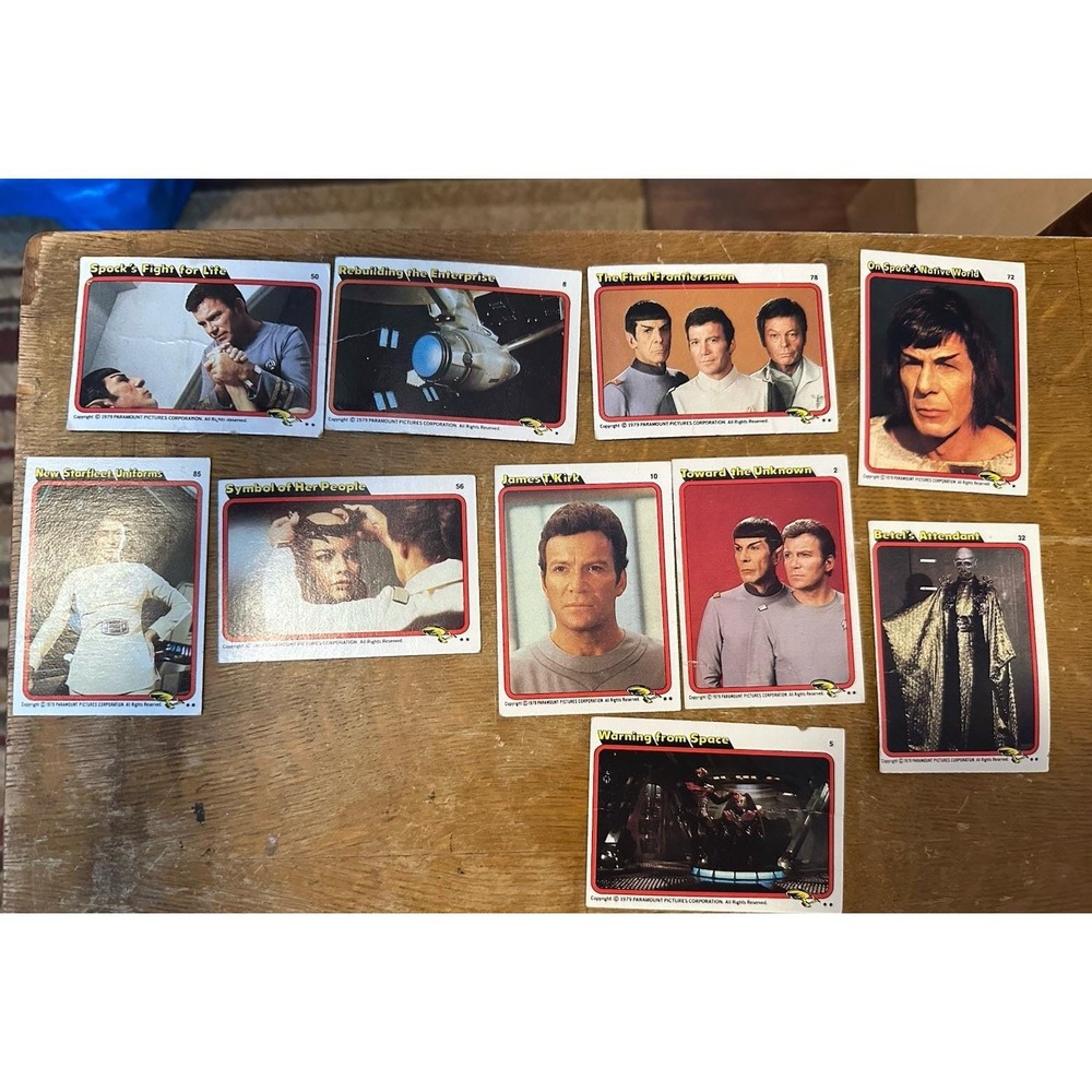 Vintage 1979 Topps Star Trek The Motion Picture Trading Cards Lot